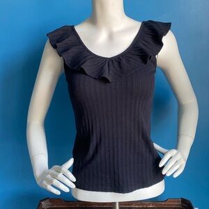 Ann Taylor Factory Knit Black Top size XS, NWT